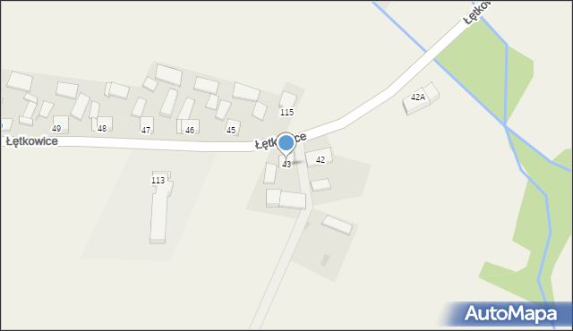 Łętkowice, Łętkowice, 43, mapa Łętkowice