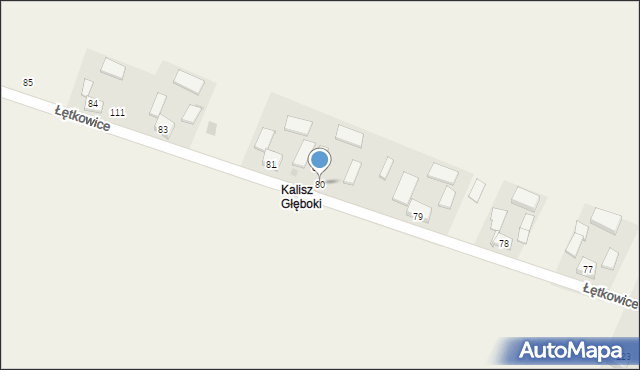 Łętkowice, Łętkowice, 80, mapa Łętkowice