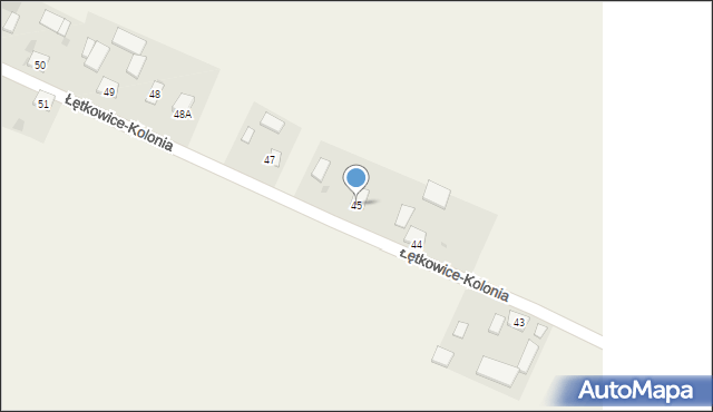 Łętkowice-Kolonia, Łętkowice-Kolonia, 45, mapa Łętkowice-Kolonia