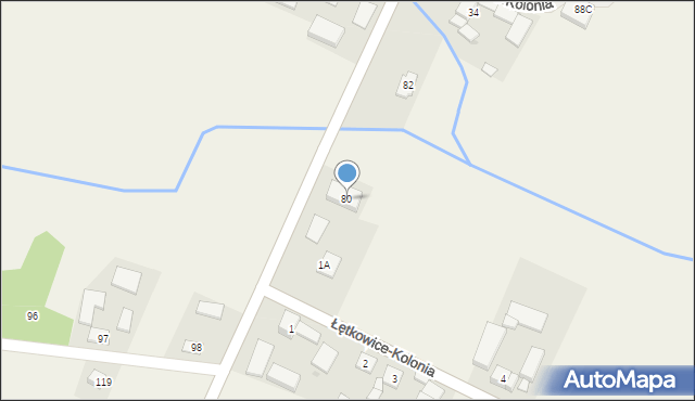 Łętkowice-Kolonia, Łętkowice-Kolonia, 80, mapa Łętkowice-Kolonia