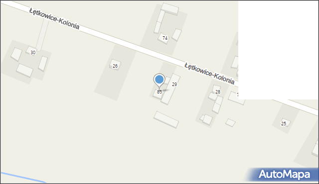 Łętkowice-Kolonia, Łętkowice-Kolonia, 85, mapa Łętkowice-Kolonia