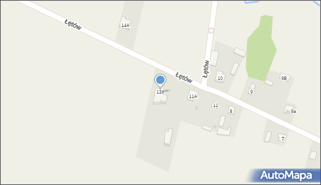 Łętów, Łętów, 11b, mapa Łętów
