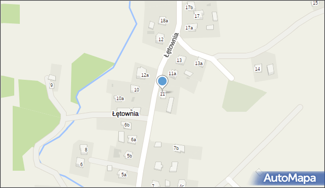 Łętownia, Łętownia, 11, mapa Łętownia