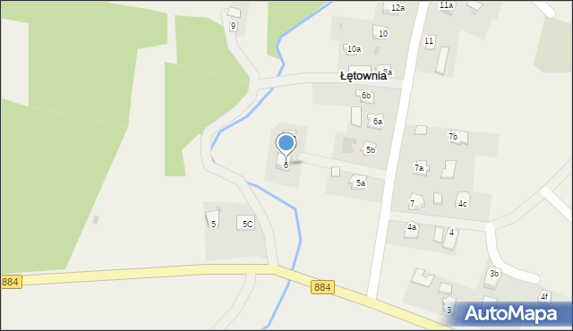 Łętownia, Łętownia, 6, mapa Łętownia