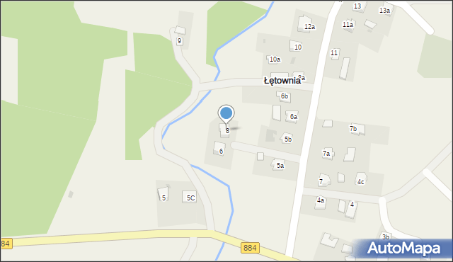 Łętownia, Łętownia, 8, mapa Łętownia