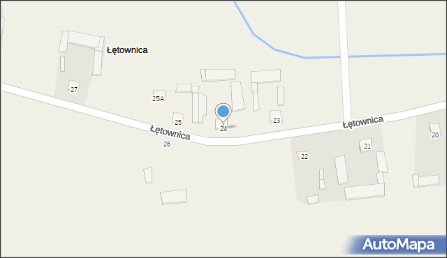 Łętownica, Łętownica, 24, mapa Łętownica