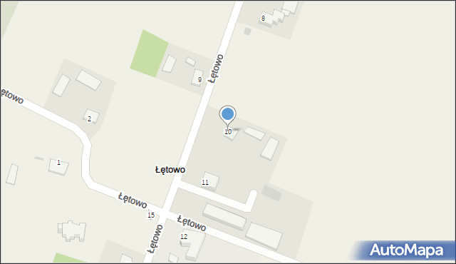 Łętowo, Łętowo, 10, mapa Łętowo