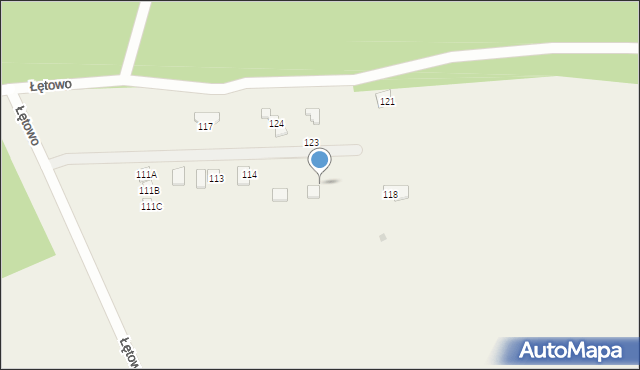 Łętowo, Łętowo, 116, mapa Łętowo