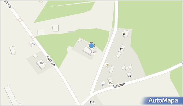 Łętowo, Łętowo, 37A, mapa Łętowo