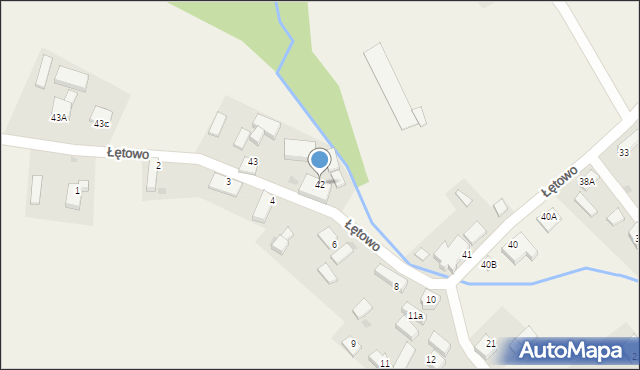 Łętowo, Łętowo, 42, mapa Łętowo