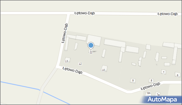 Łętowo-Dąb, Łętowo-Dąb, 11, mapa Łętowo-Dąb