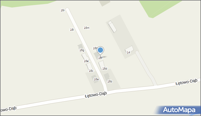 Łętowo-Dąb, Łętowo-Dąb, 16f, mapa Łętowo-Dąb
