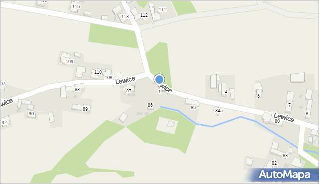 Lewice, Lewice, 1, mapa Lewice