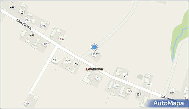 Lewniowa, Lewniowa, 342, mapa Lewniowa