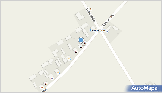 Lewoszów, Lewoszów, 11, mapa Lewoszów