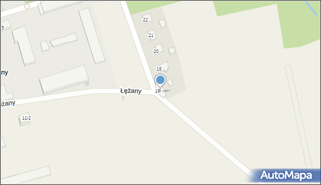 Łężany, Łężany, 18/1, mapa Łężany