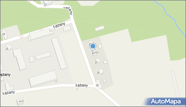 Łężany, Łężany, 21, mapa Łężany