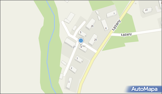 Łężany, Łężany, 4, mapa Łężany
