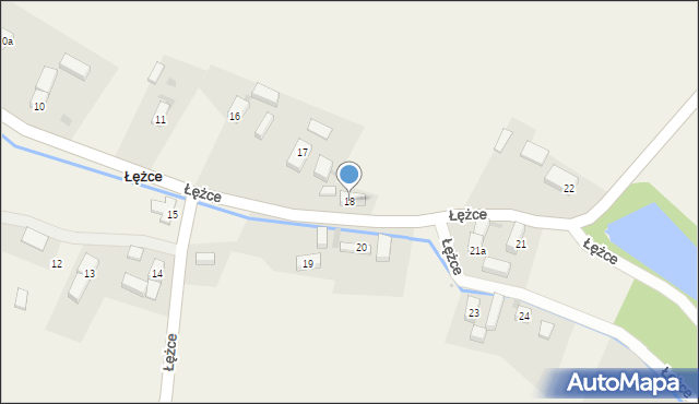 Łężce, Łężce, 18, mapa Łężce