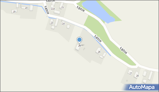 Łężce, Łężce, 25, mapa Łężce