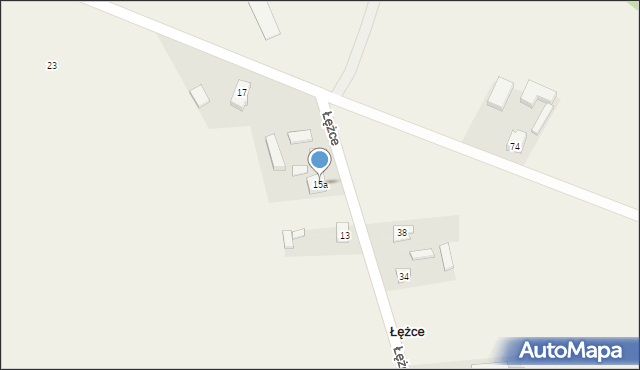 Łężce, Łężce, 15a, mapa Łężce