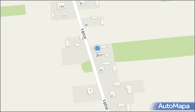 Łężce, Łężce, 26, mapa Łężce