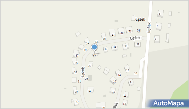 Łężek, Łężek, 30, mapa Łężek