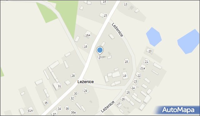 Leżenice, Leżenice, 17, mapa Leżenice