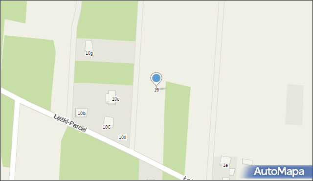 Łężki-Parcel, Łężki-Parcel, 16, mapa Łężki-Parcel