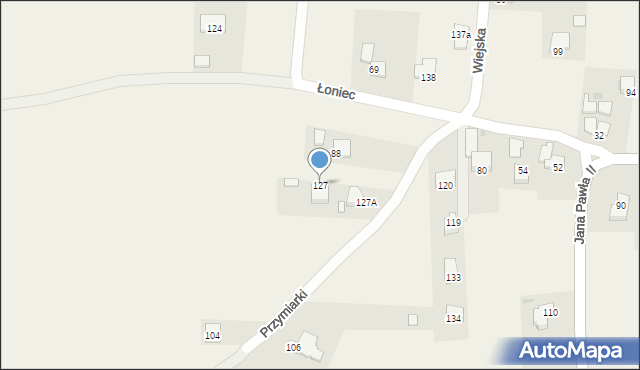 Łężkowice, Łężkowice, 127, mapa Łężkowice