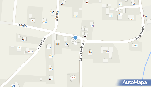 Łężkowice, Łężkowice, 52, mapa Łężkowice