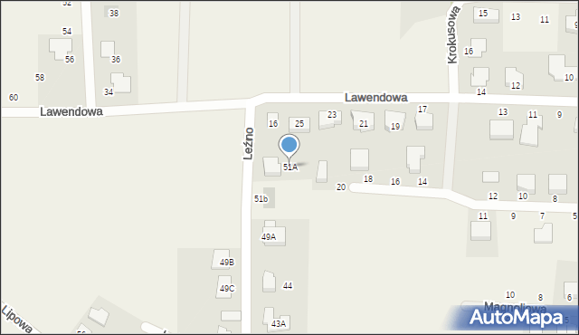 Leźno, Leźno, 51A, mapa Leźno