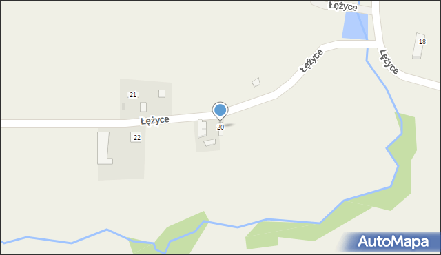 Łężyce, Łężyce, 20, mapa Łężyce