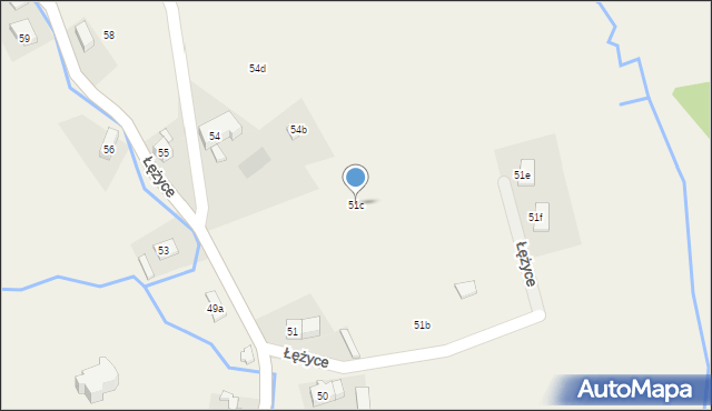 Łężyce, Łężyce, 51c, mapa Łężyce