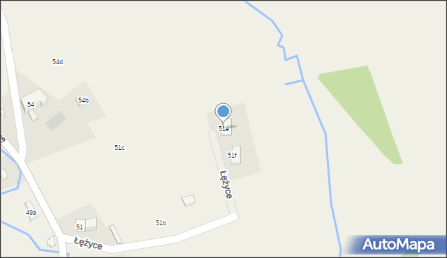 Łężyce, Łężyce, 51e, mapa Łężyce