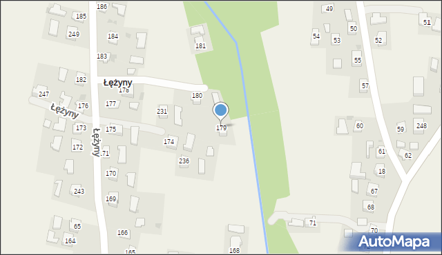 Łężyny, Łężyny, 179, mapa Łężyny