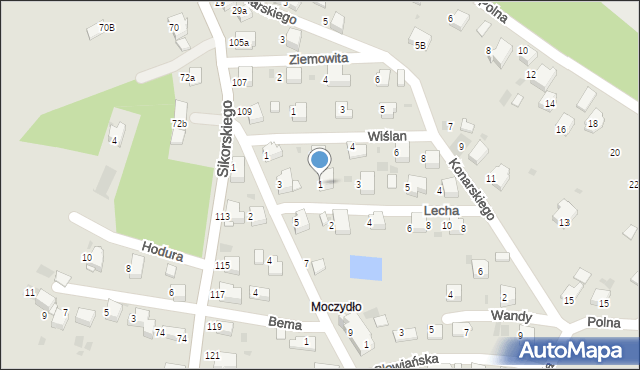 Libiąż, Lecha, 1, mapa Libiąż