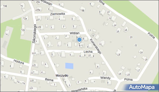 Libiąż, Lecha, 5, mapa Libiąż