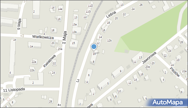 Libiąż, Leśna, 10, mapa Libiąż