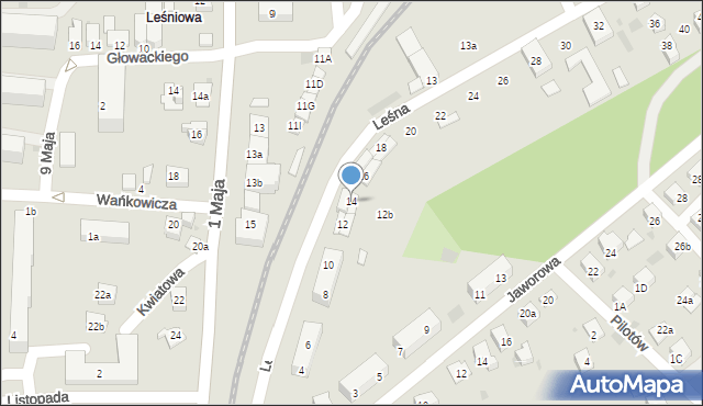 Libiąż, Leśna, 14, mapa Libiąż