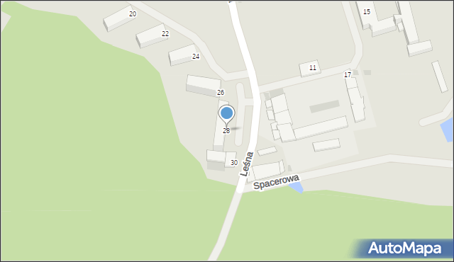 Lidzbark Warmiński, Leśna, 28, mapa Lidzbark Warmiński