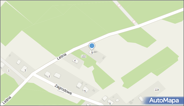 Lipiny, Leśna, 6, mapa Lipiny