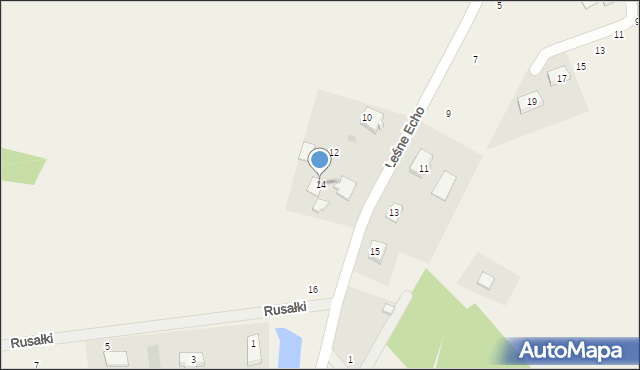 Lisewiec, Leśne Echo, 14, mapa Lisewiec