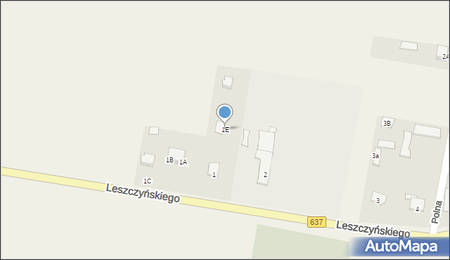 Liw, Leszczyńskiego K. R., ks., 1E, mapa Liw