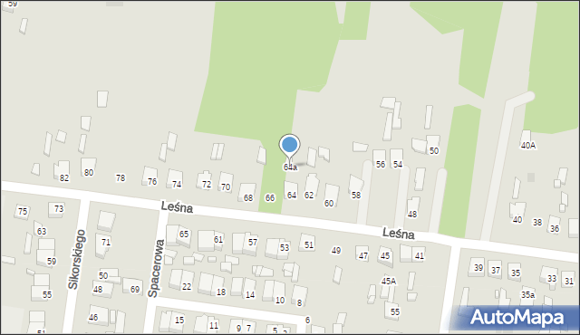 Łochów, Leśna, 64a, mapa Łochów