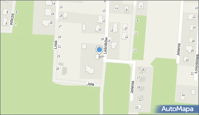 Łochowice, Leśników, 20, mapa Łochowice