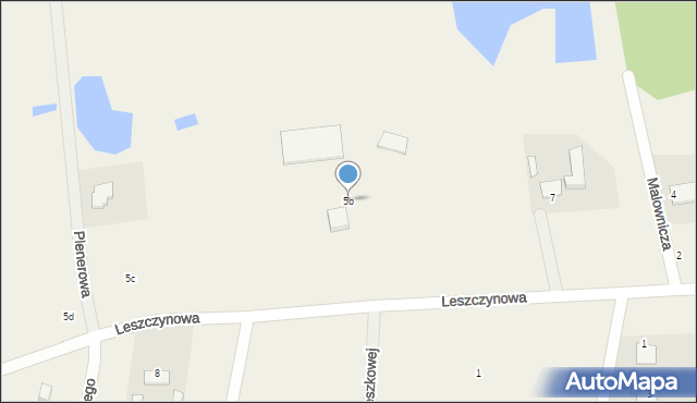 Łochowo, Leszczynowa, 5b, mapa Łochowo
