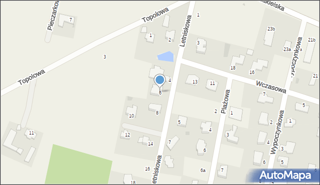 Łochowo, Letniskowa, 6, mapa Łochowo