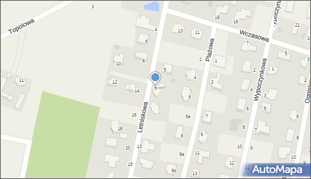 Łochowo, Letniskowa, 7, mapa Łochowo