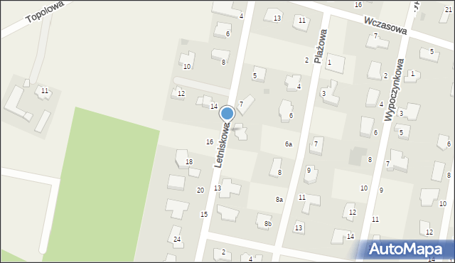 Łochowo, Letniskowa, 9, mapa Łochowo